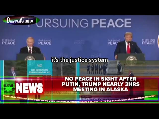 Video thumbnail for No Peace In Sight After Putin, Trump Nearly 3hrs Meeting In Alaska