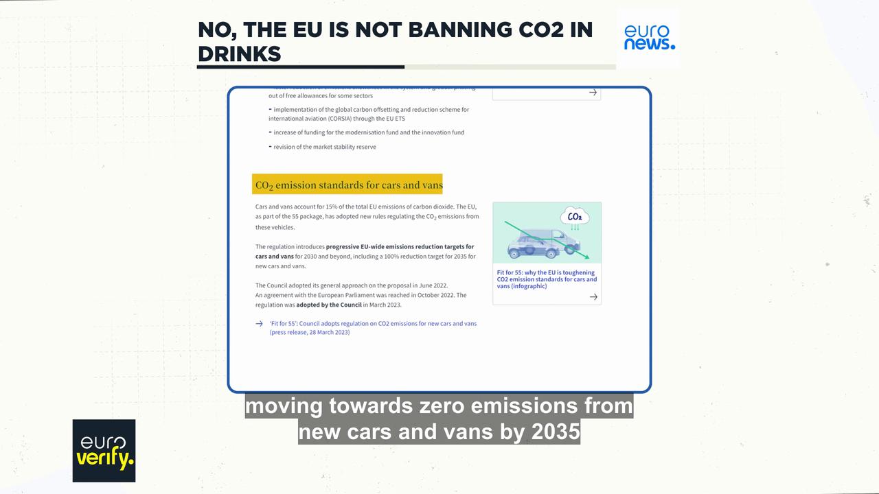 'Video thumbnail for No, the EU is not banning CO2 in drinks'