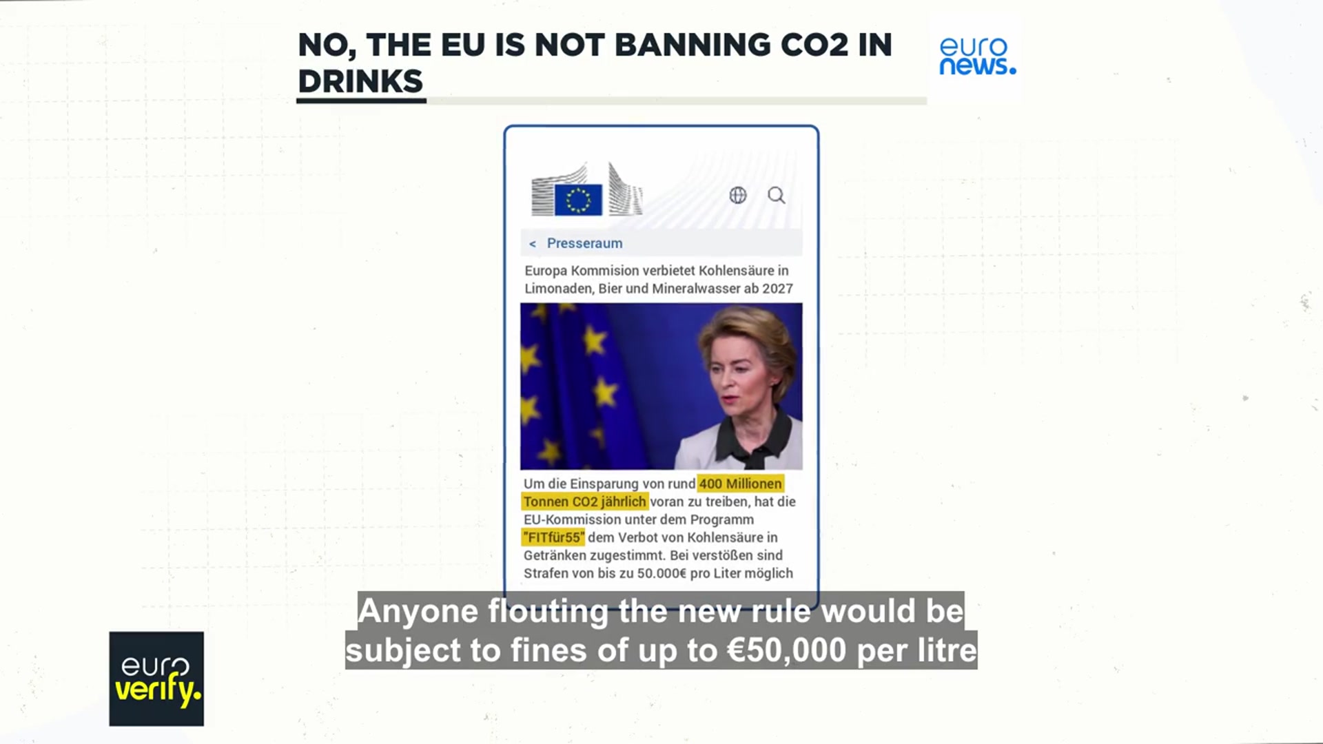 'Video thumbnail for No, the EU is not banning CO2 in drinks'