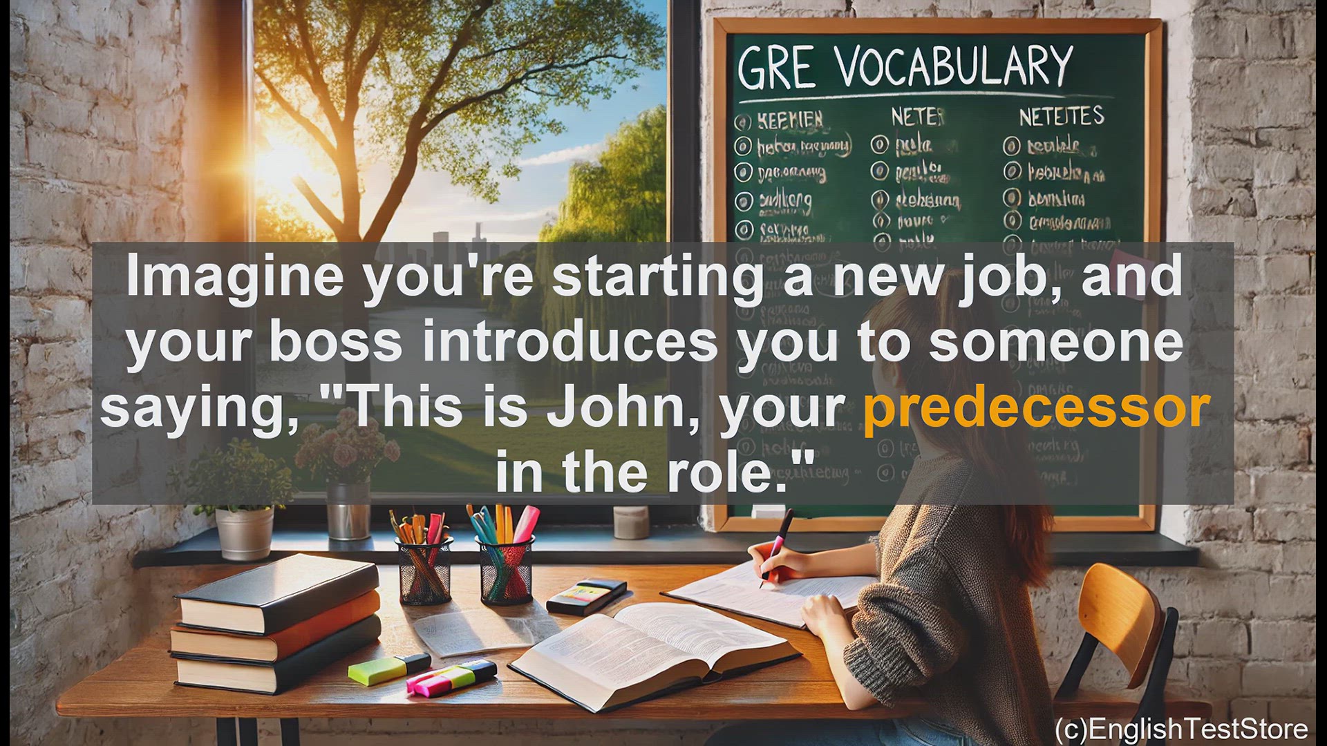 'Video thumbnail for GRE Vocabulary Lesson: Exploring the Meaning and Usage of 'Predecessor''