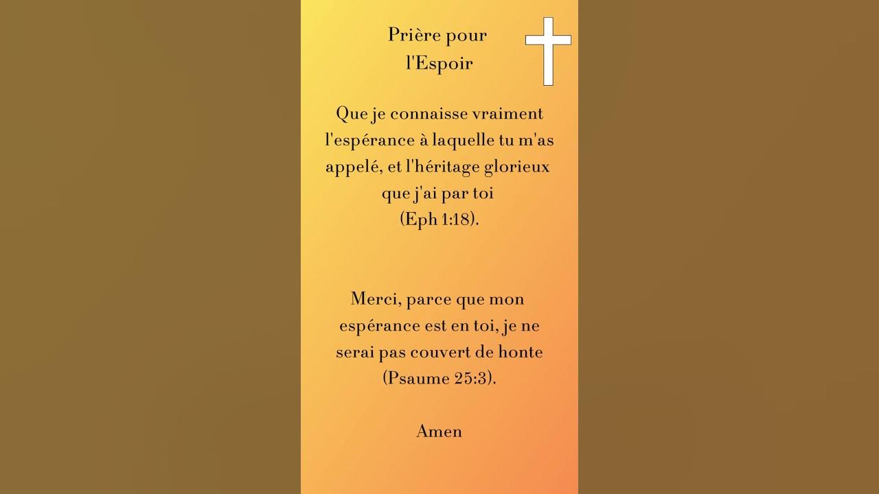 'Video thumbnail for Prière pour l'Espoir'