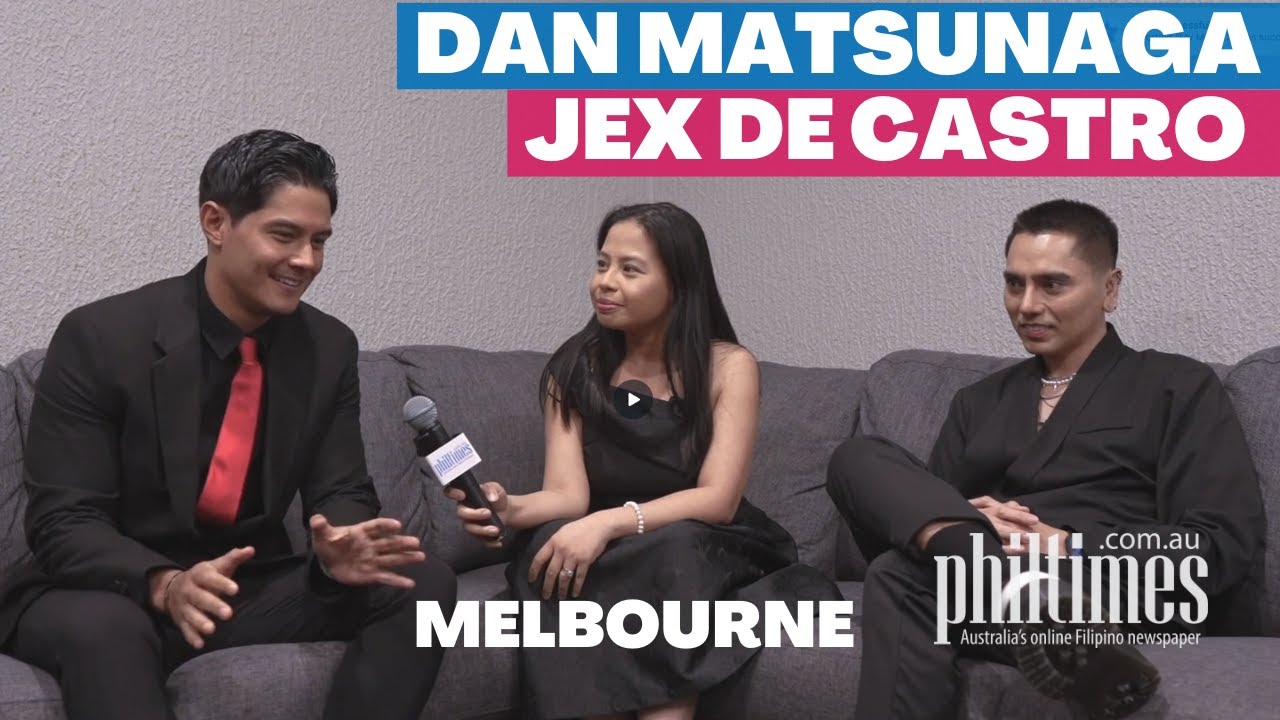 video of: EXCLUSIVE INTERVIEW | Daniel Matsunaga and Jex de Castro - The Face Australia Red Carpet Event