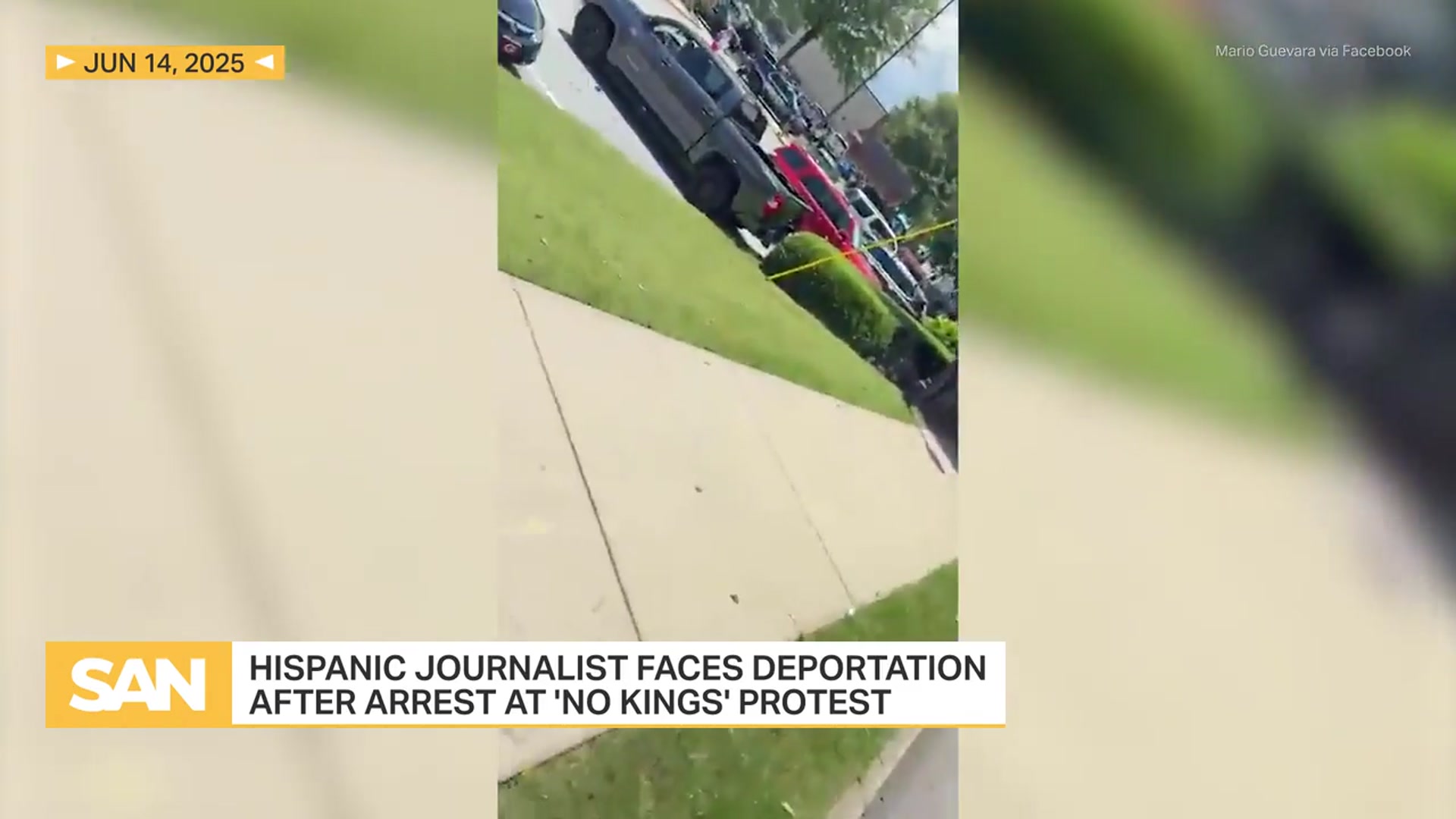 'Video thumbnail for Hispanic journalist faces deportation after arrest covering 'No Kings' protest'
