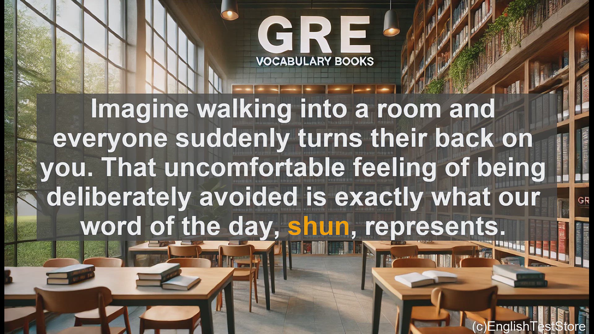 'Video thumbnail for GRE Vocabulary Lesson: Shun - The Art of Deliberate Avoidance'