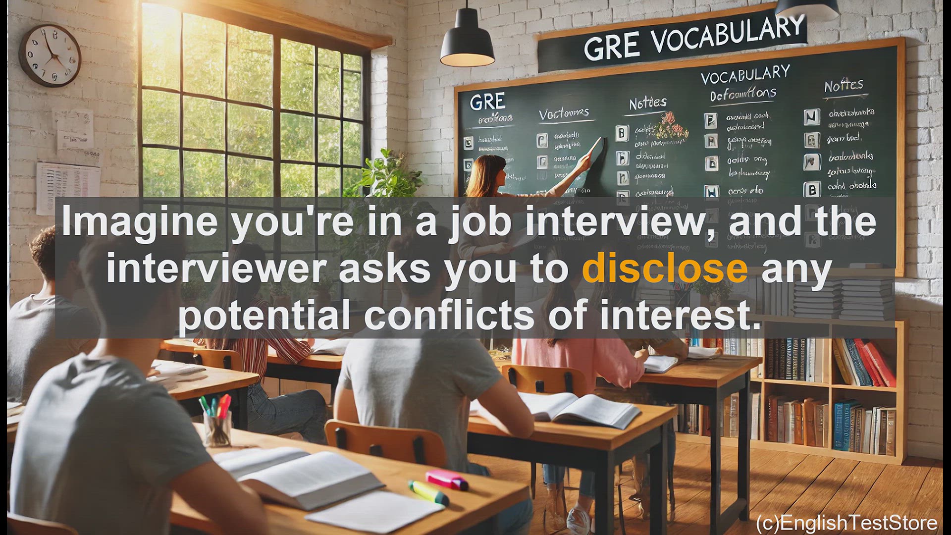 'Video thumbnail for GRE Vocabulary Lesson: Unveiling the Meaning of 'Disclose' - A Crucial GRE Vocabulary Word'