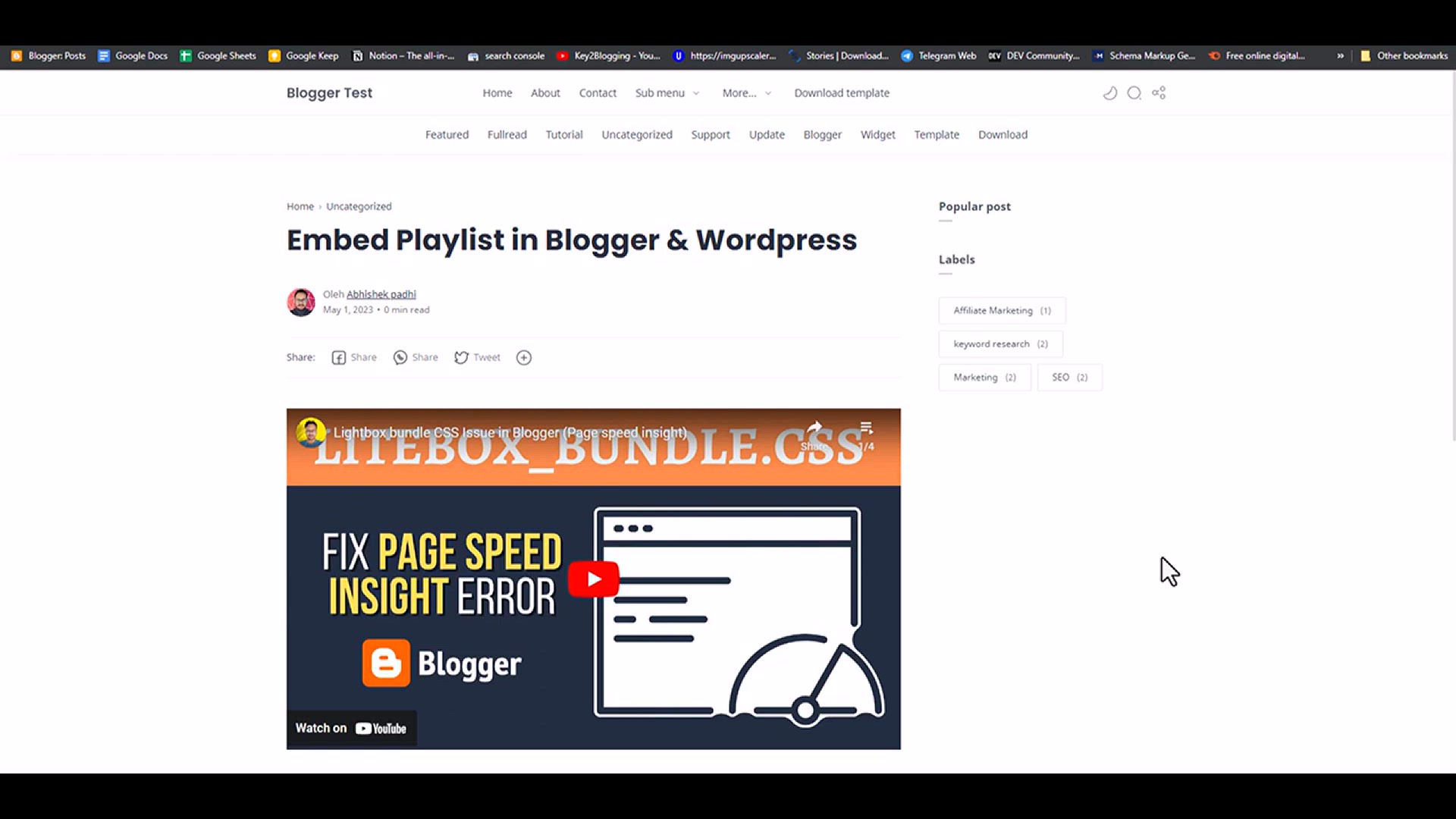 'Video thumbnail for How To Embed A YouTube Playlist in Blogger & Wordpress'