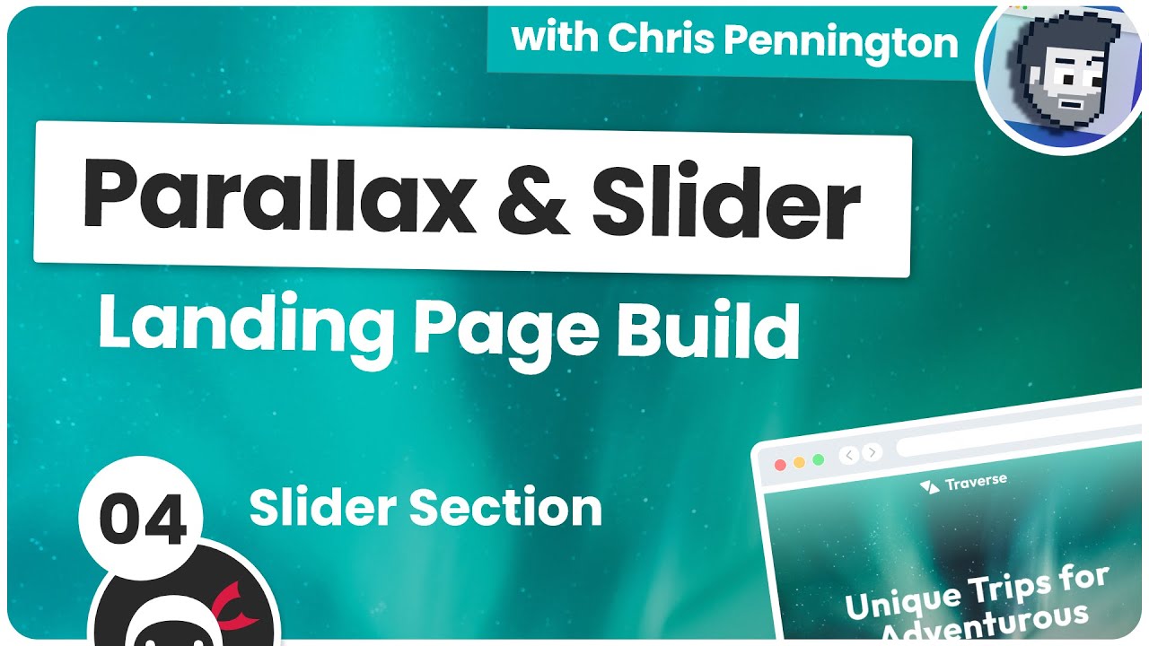 'Video thumbnail for Landing Page Build (with Parallax) #4 - Slider Section'