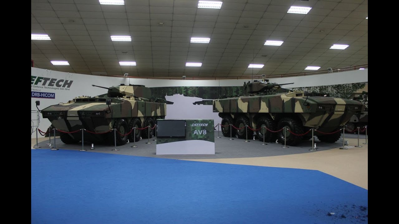 'Video thumbnail for AV8 Gempita IFV-25 25mm turret AFV-30 30mm cannon turret 8x8 armoured vehicle Deftech Malaysia army'