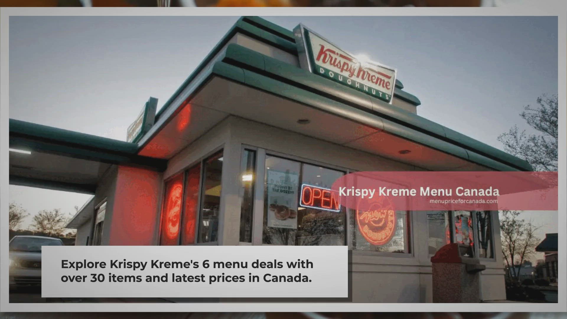 video of: krispy kreme Menu | Krispy kreme Canada Prices - 2024