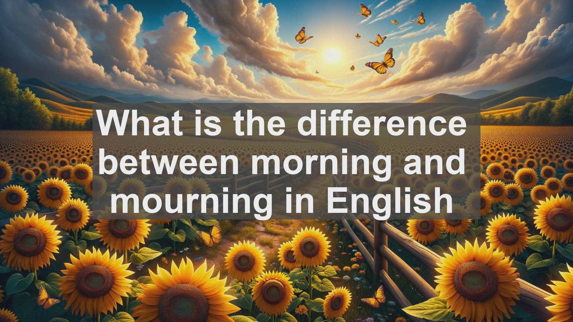 'Video thumbnail for What is the difference between morning and mourning in English?'
