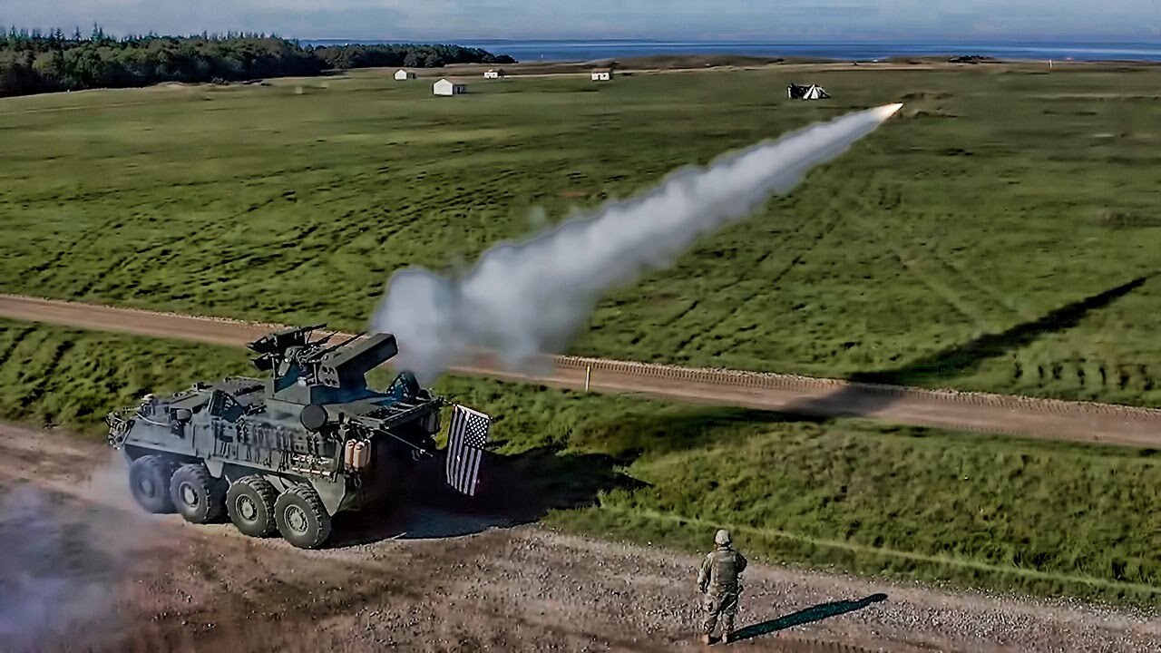 Video thumbnail for U.S. Army Tests M-SHORAD • Live-Fire In Germany (2021)