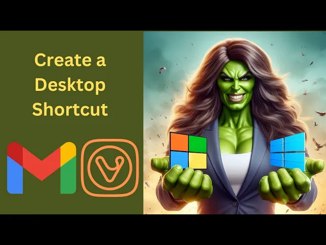 'Video thumbnail for How to Create a Desktop Shortcut for Gmail in Windows 11 or 10 using Vivaldi | GearUpWindows'