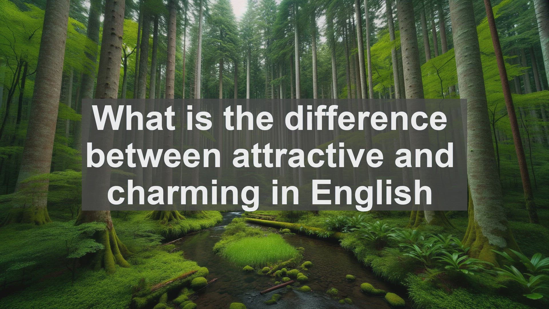 'Video thumbnail for What is the difference between attractive and charming in English?'