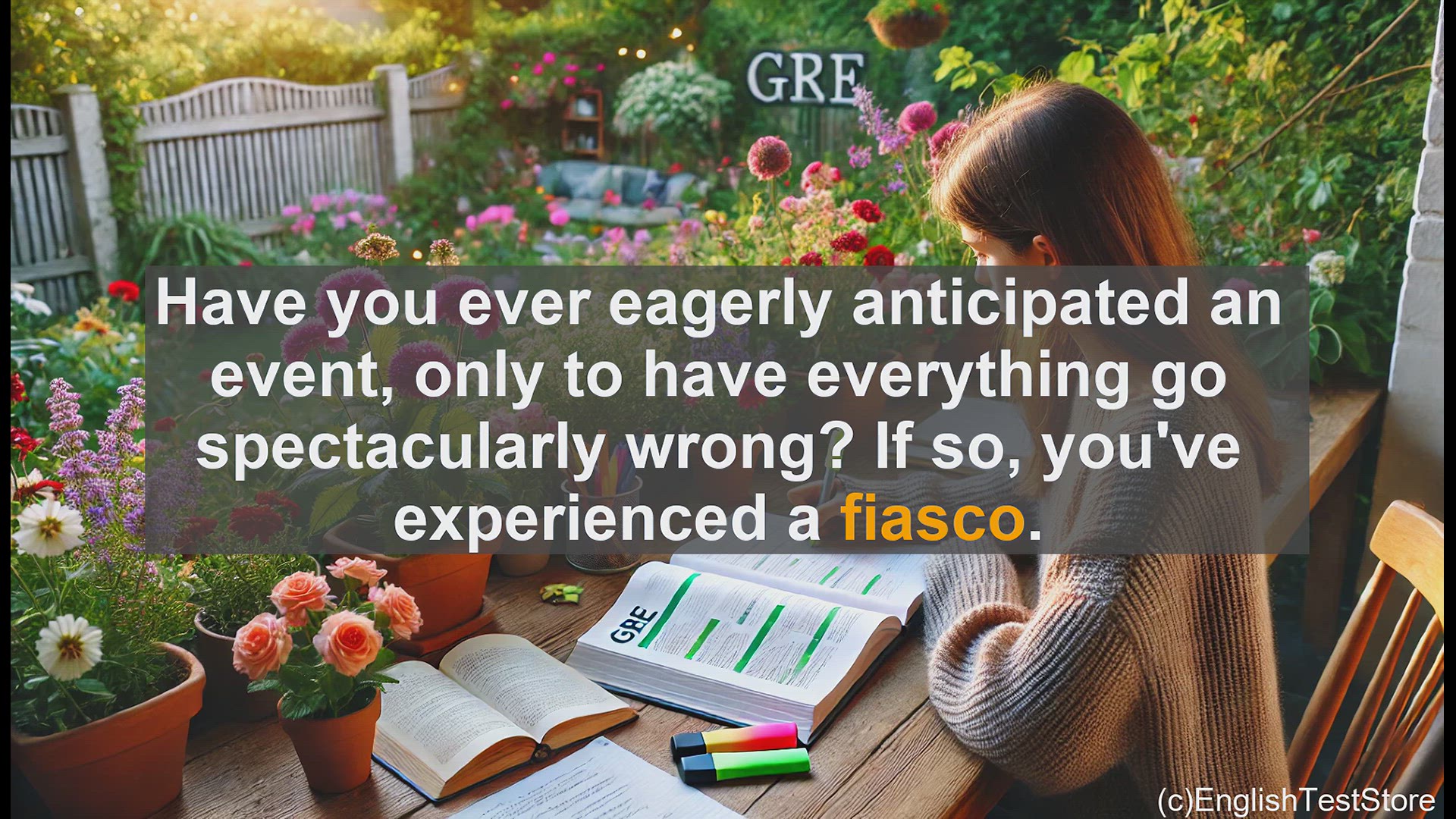 'Video thumbnail for GRE Vocabulary Lesson: Mastering the Vocabulary of Failure - Exploring the Word 'Fiasco''