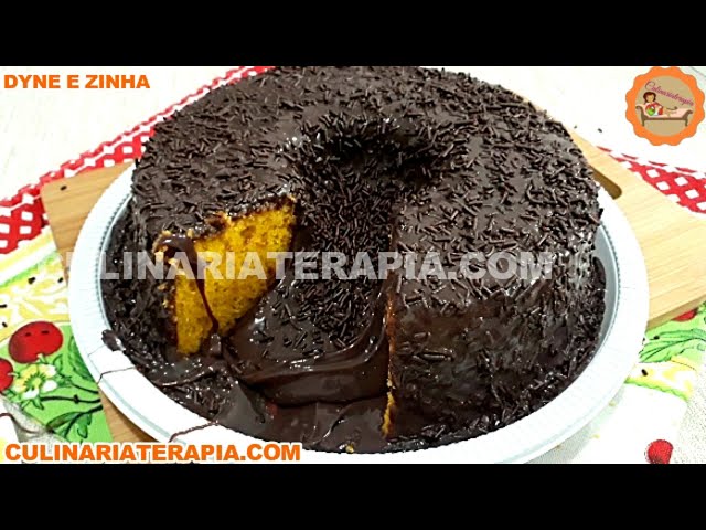 'Video thumbnail for Aprenda Como Fazer Bolo de Cenoura Vulcão de Brigadeiro - Culinária Terapia por Dyne e Zinha'