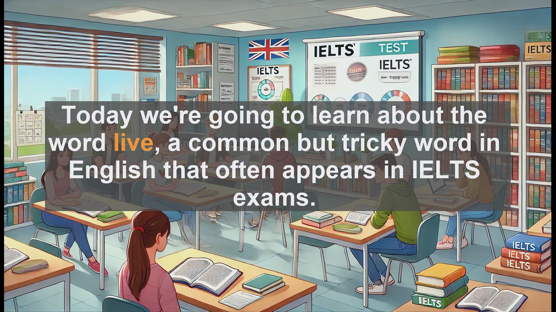 'Video thumbnail for 2500 Must Know IELTS 5.5 Vocabulary - Understanding 'Live': Verb and Adjective Uses for IELTS'