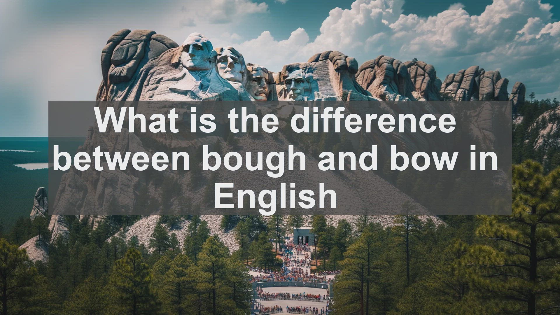 'Video thumbnail for What is the difference between bough and bow in English?'