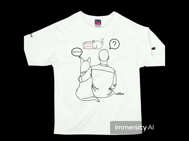 'Video thumbnail for Men's Champion T-Shirt BaLoo-Star-Cap Smart Cat'