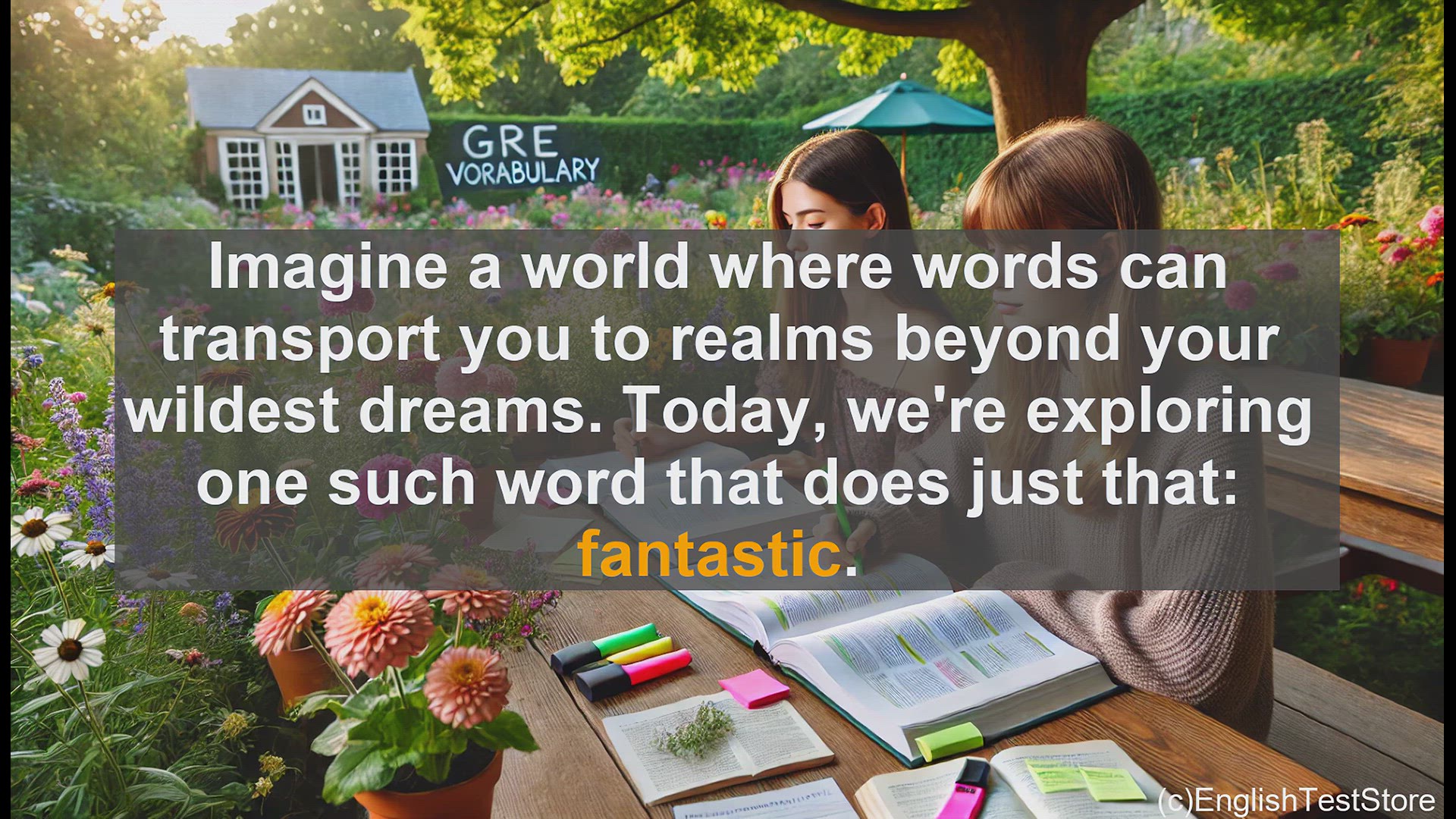 'Video thumbnail for GRE Vocabulary Lesson: Exploring the Fantastic World of Words'
