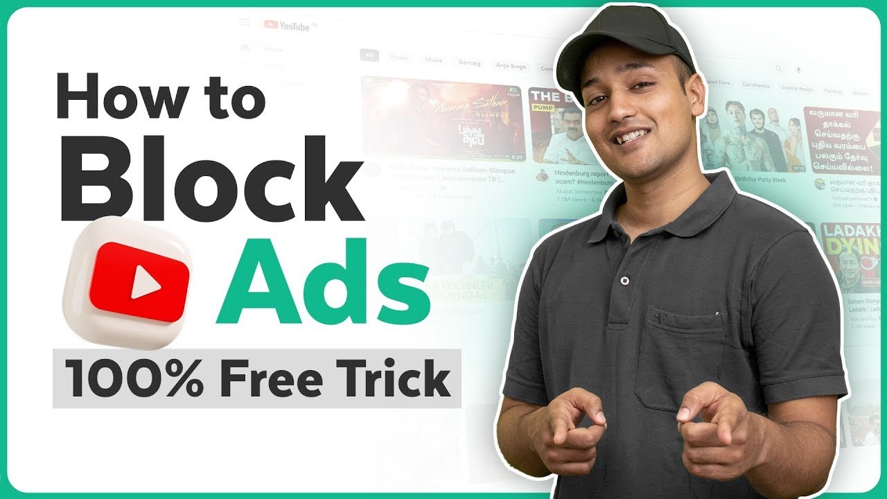 'Video thumbnail for How to Block YouTube ads for Free _ 2023'
