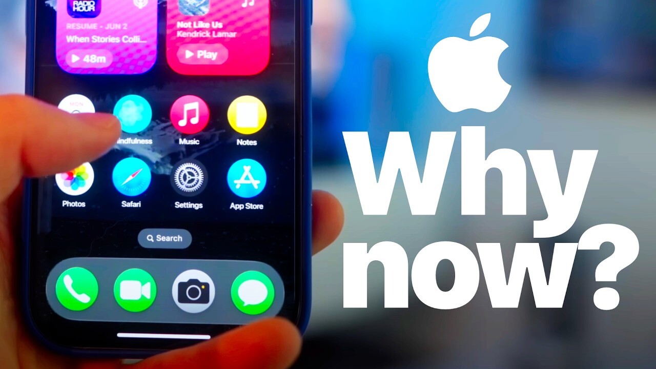 'Video thumbnail for Apple's BIGGEST risk in years! iOS 26'