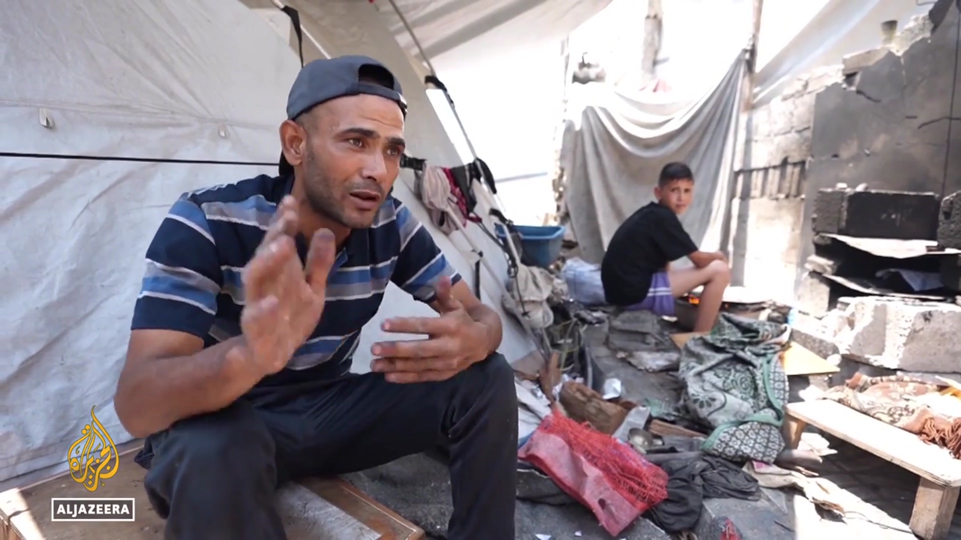 'Video thumbnail for Northern Gaza's starving families queue all night for single meal amid aid collapse'