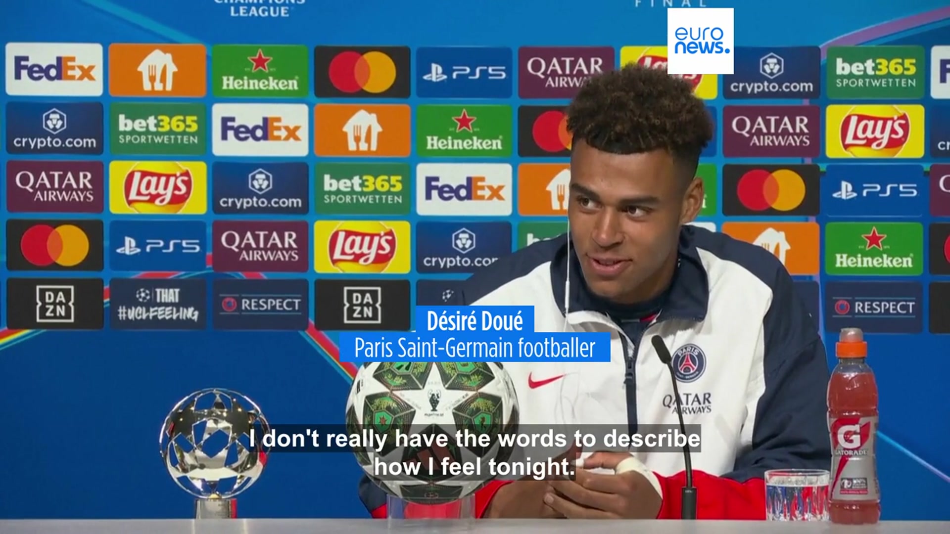 'Video thumbnail for Paris Saint-Germain beat Inter Milan 5-0 in Champions League final in Munich'