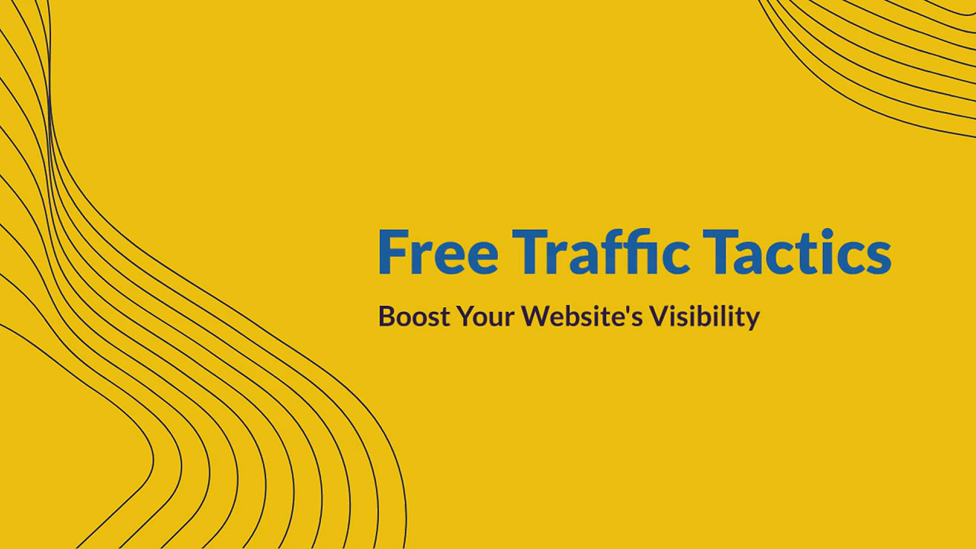 'Video thumbnail for Three Traffic Tactics that won't Cost You a Cent'