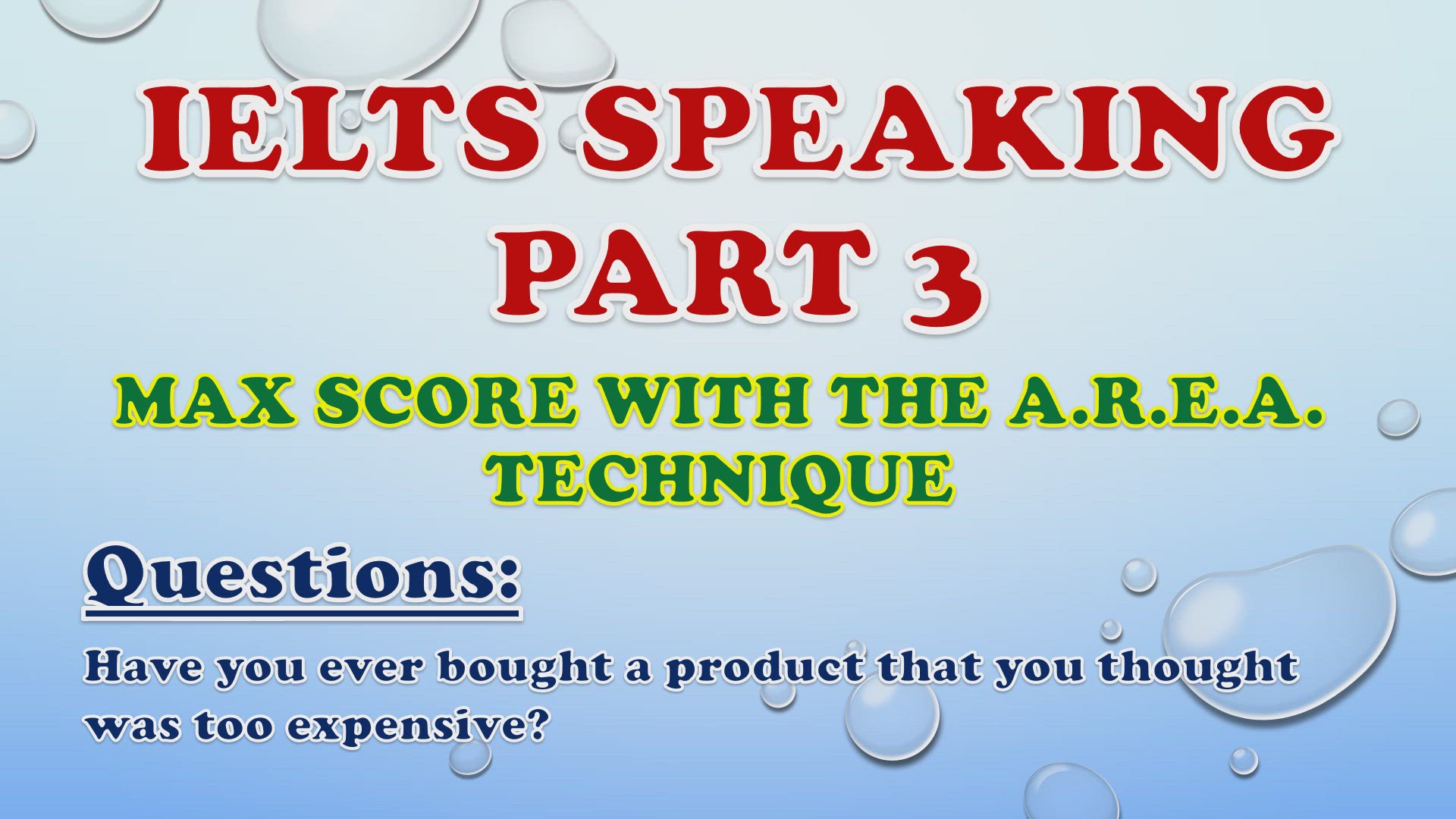 'Video thumbnail for Have you ever bought a product that you thought was too expensive? - IELTS Speaking Part 3'