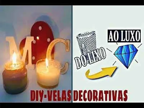 'Video thumbnail for Velas Decorativas - faça reciclando Potes e Velas usadas'