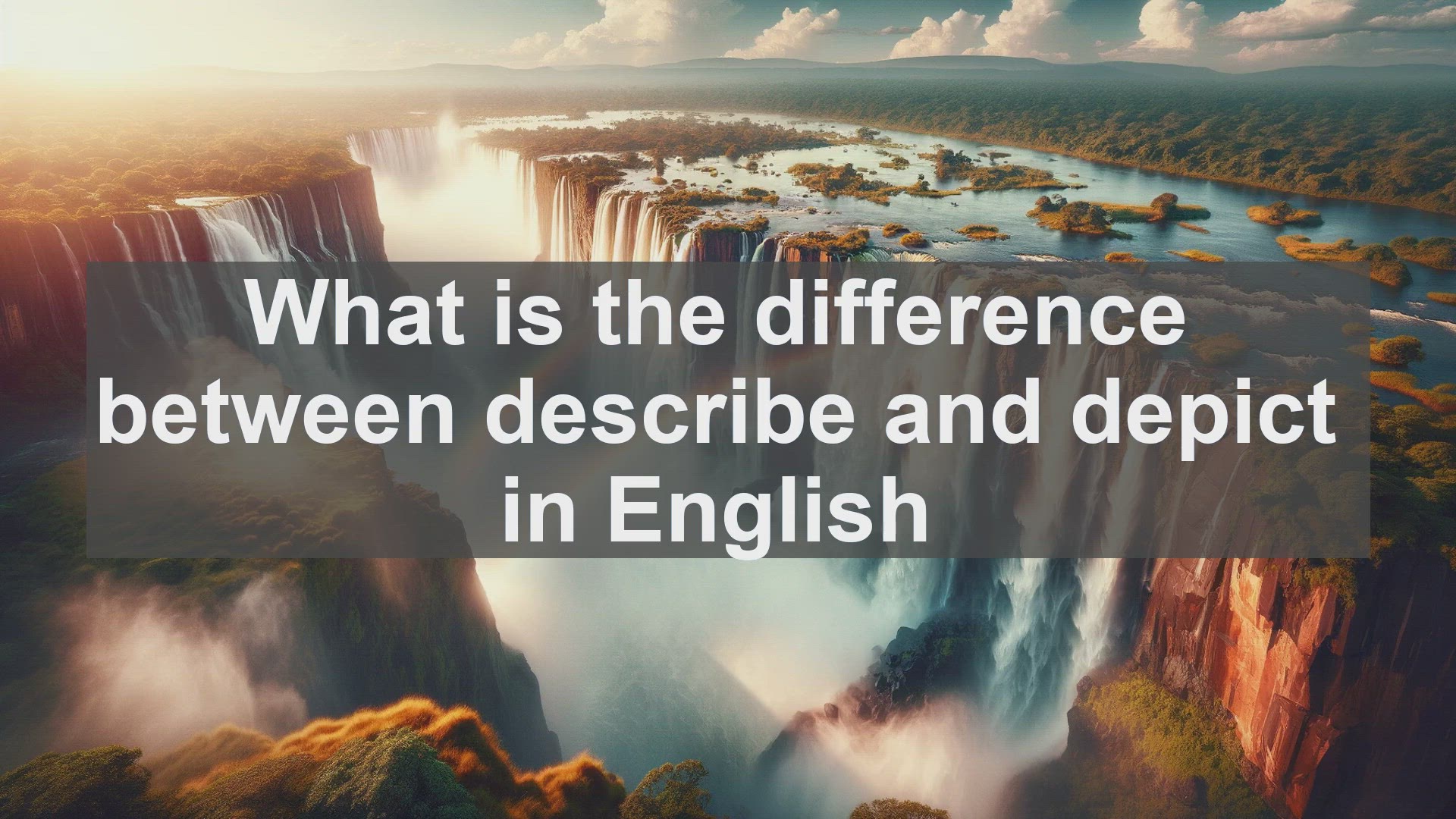 'Video thumbnail for What is the difference between describe and depict in English?'