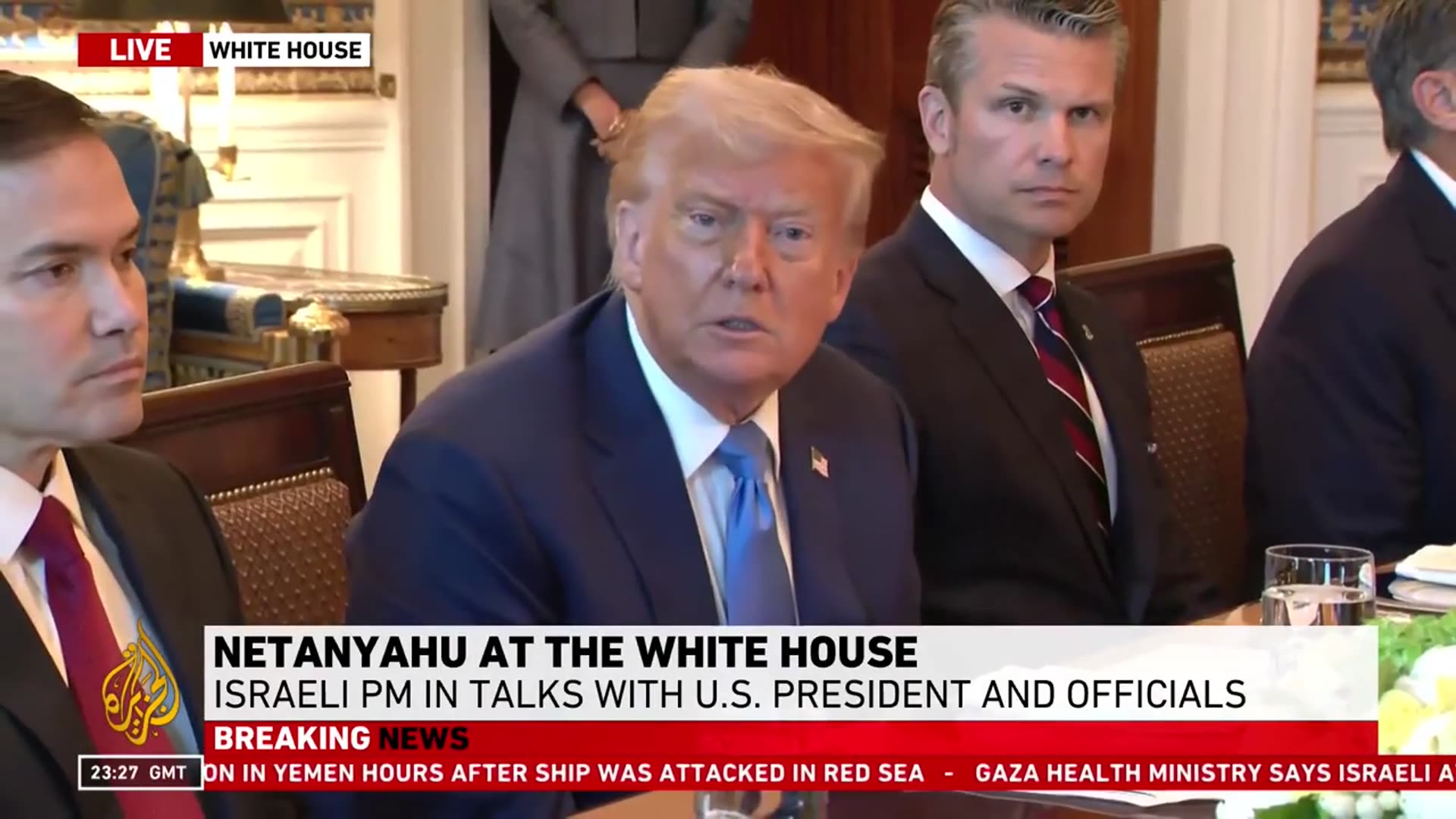 'Video thumbnail for Netanyahu presents Trump with Nobel Peace Prize nomination'