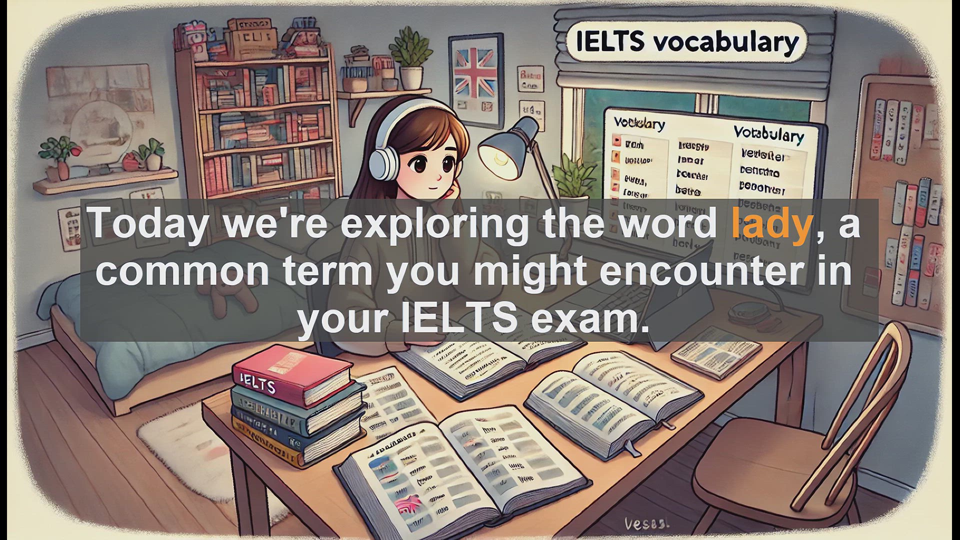 'Video thumbnail for 2500 Must Know IELTS 5.5 Vocabulary - Understanding the Word 'Lady' for IELTS Success'