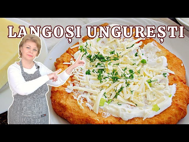 'Video thumbnail for Reteta langosi unguresti pufosi cu branza si smantana'