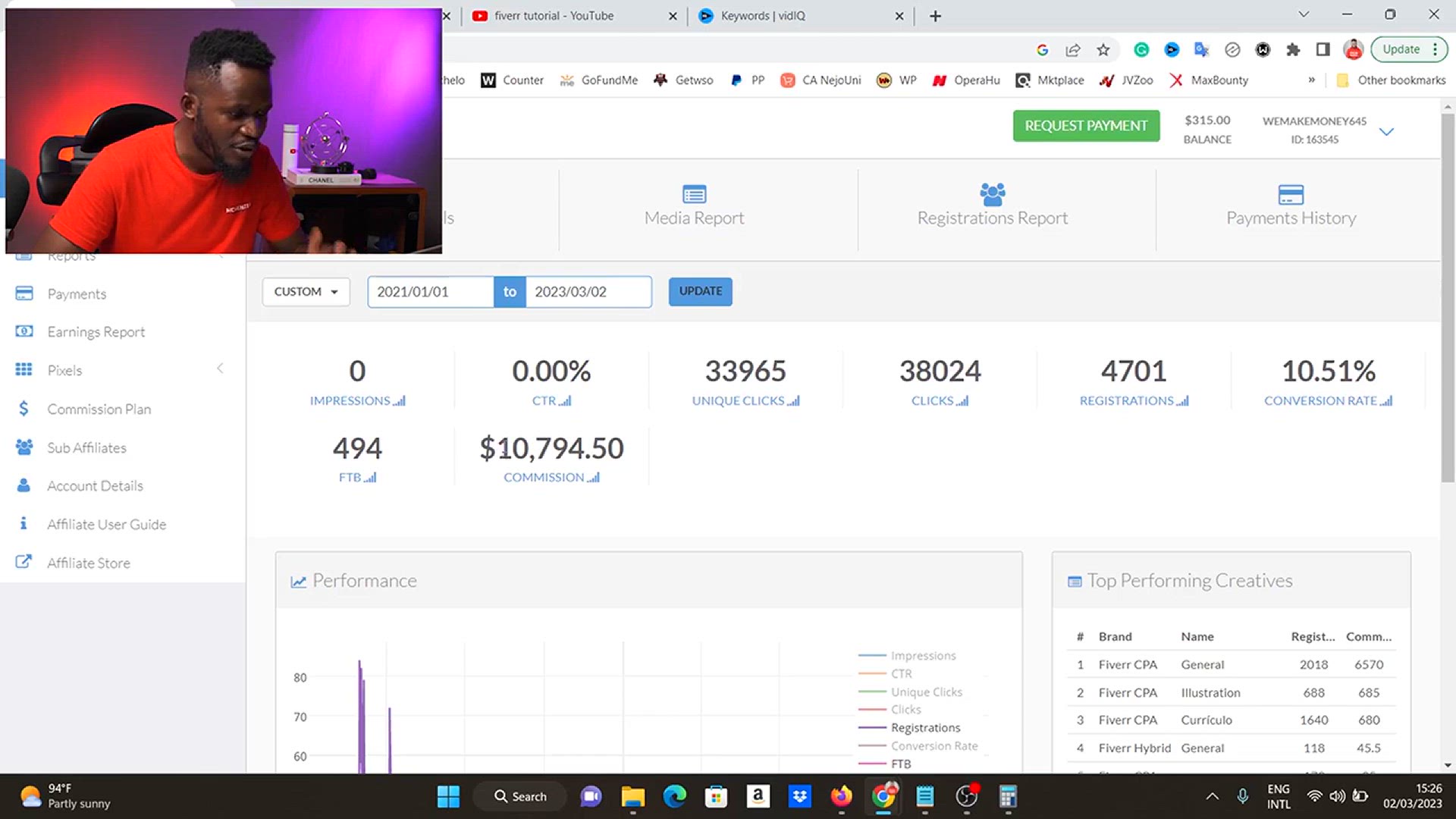 'Video thumbnail for Affiliate Marketing 2023_ How I Made $10,794.50 With ZERO Investment'