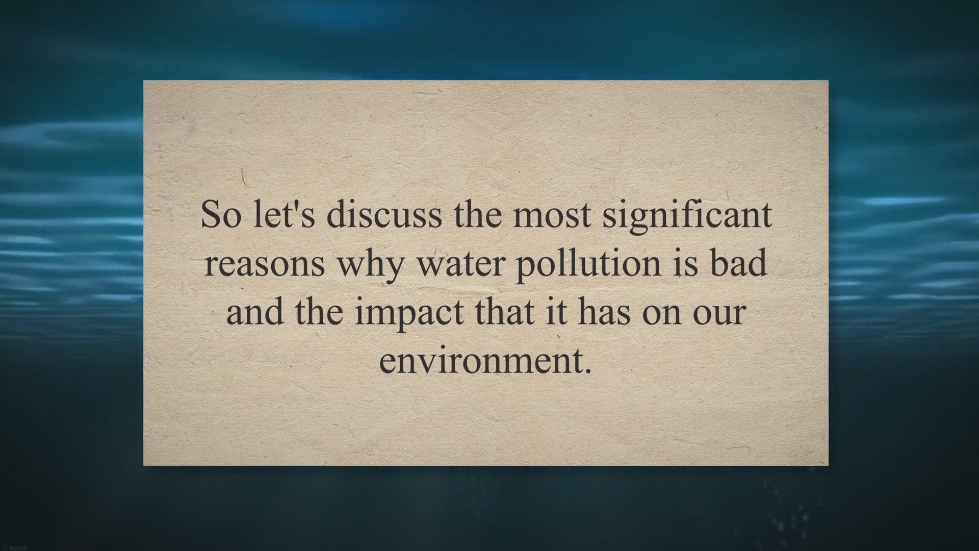 Video thumbnail for Why Water Pollution Is Bad For The Environment