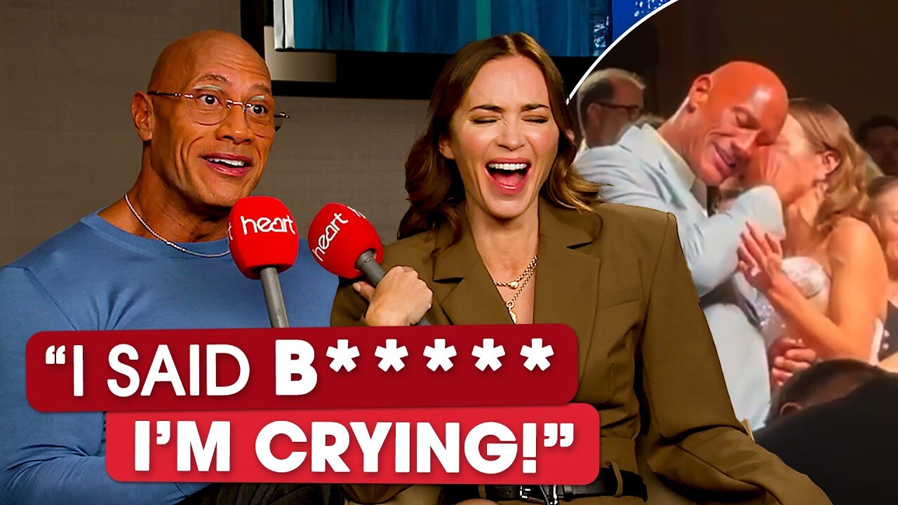 Video thumbnail for Dwayne Johnson and Emily Blunt on the moment that brought them to tears