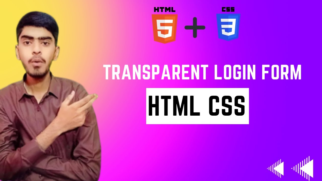 'Video thumbnail for Transparent Login Form Using HTML CSS - @codingpakistan @CodeWithHarry @GreatStackDev'