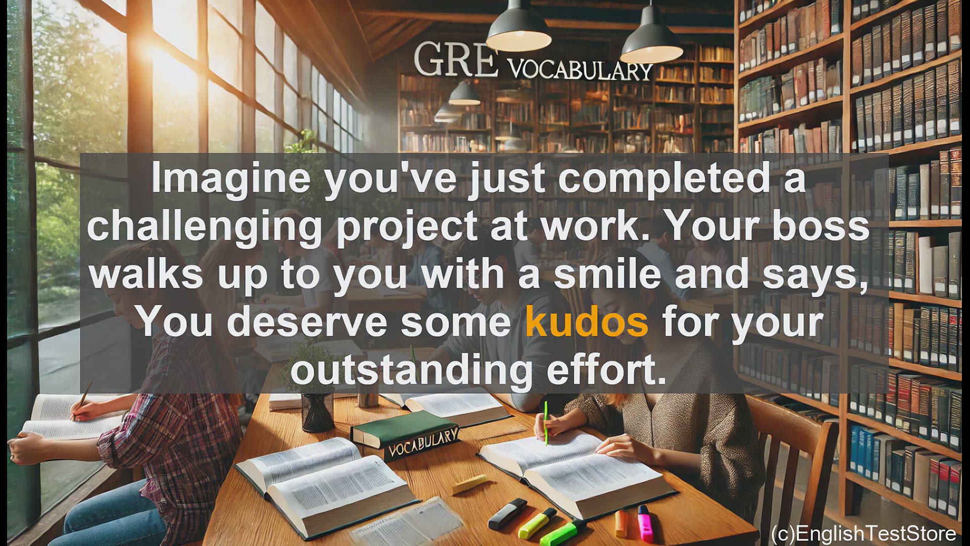 'Video thumbnail for GRE Vocabulary Lesson: Kudos - Mastering the Art of Praise and Recognition'