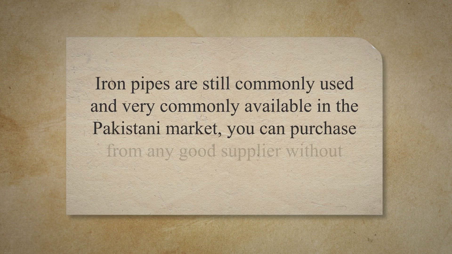 Video thumbnail for Iron and Steel Water Pipe Price in Pakistan July 2023