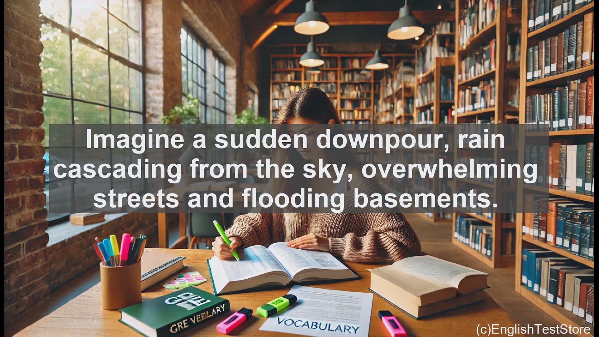 'Video thumbnail for GRE Vocabulary Lesson: Inundated - Overwhelmed by an Abundance'
