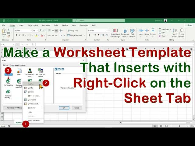 How to Create and Insert Custom Worksheet Templates in Ex...