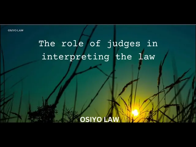 'Video thumbnail for The Role of Judges in Interpreting the Law'