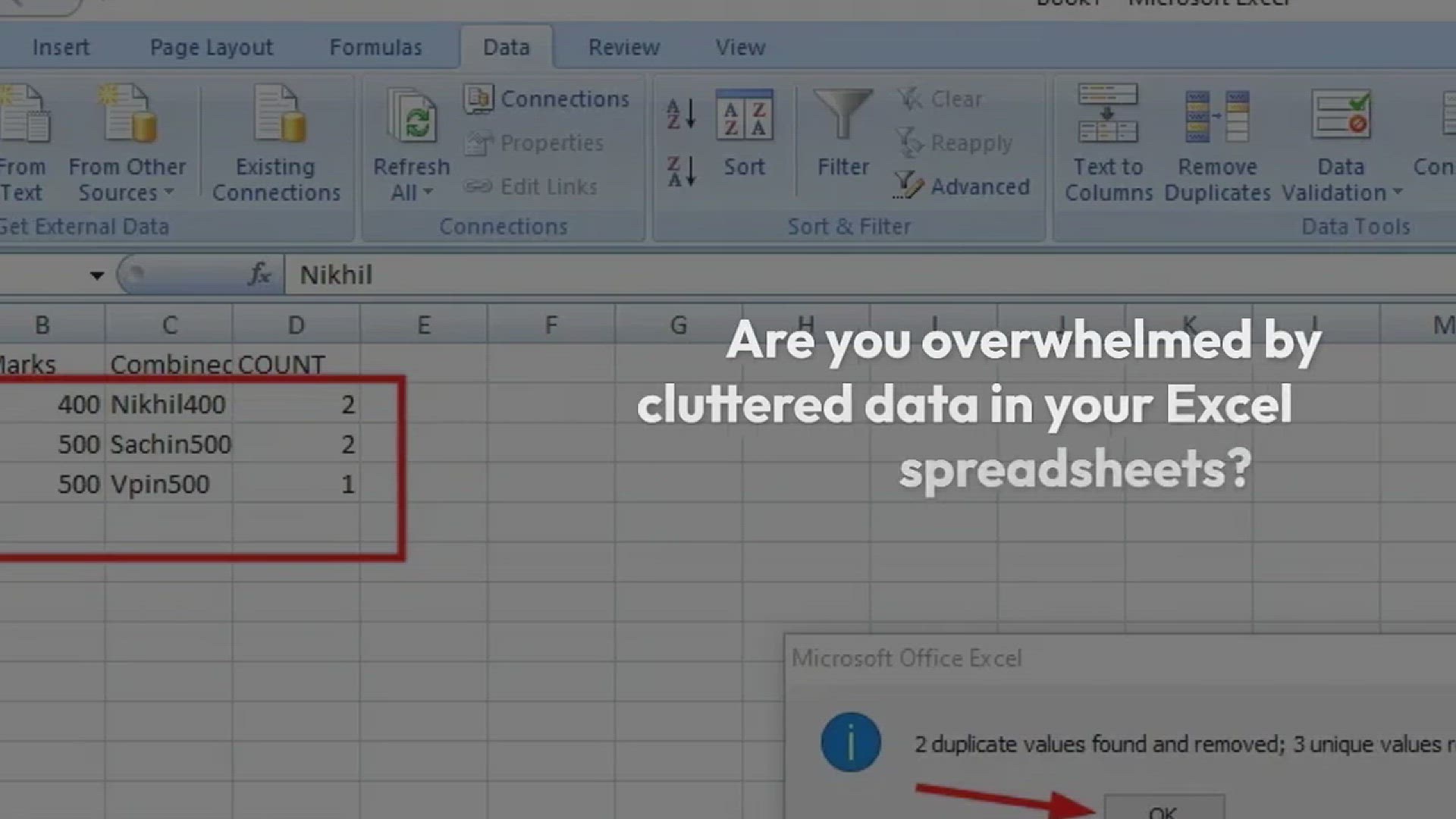 'Video thumbnail for How to Remove Duplicates in Excel? 4 Quick & Easy Methods'