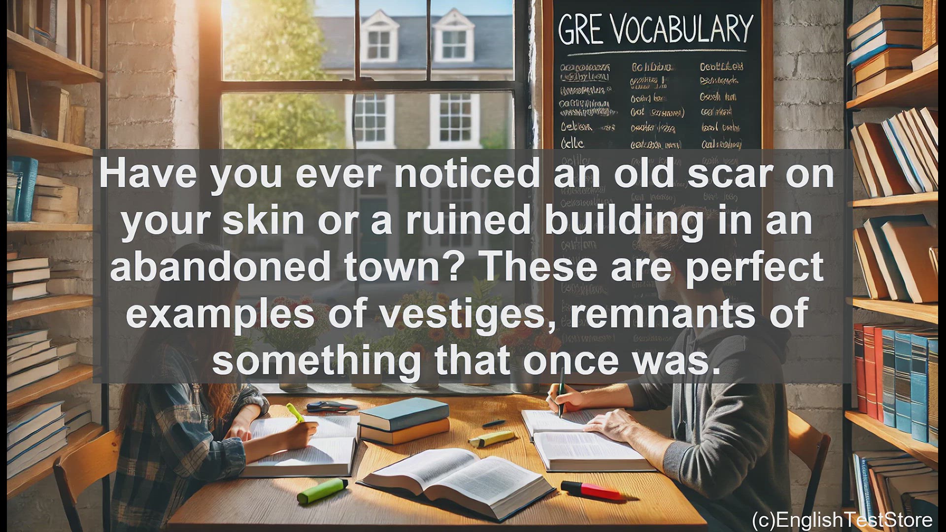 'Video thumbnail for GRE Vocabulary Lesson: Exploring the Remnants of the Past - Understanding the Word 'Vestige''