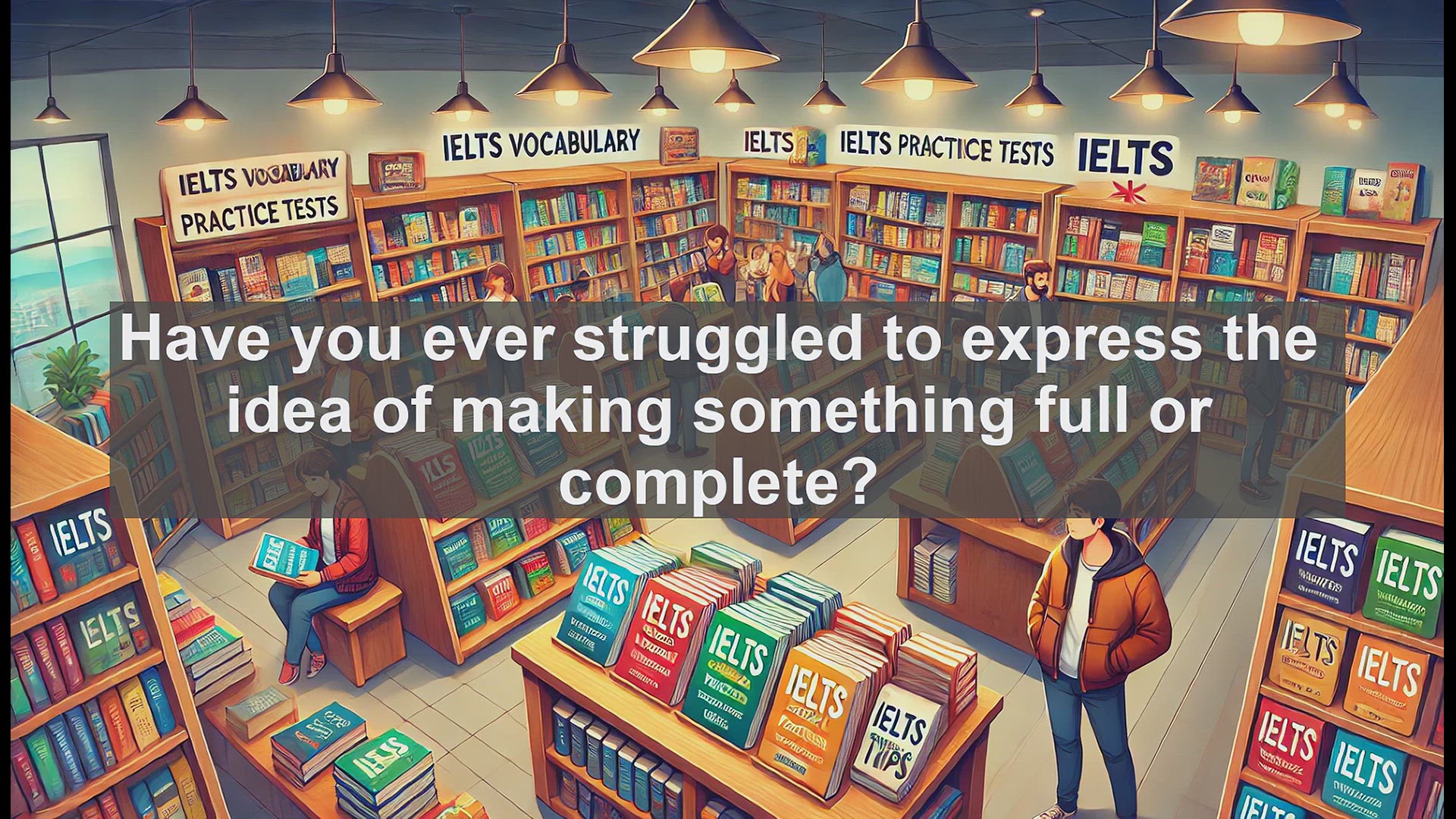 'Video thumbnail for 2500 Must Know IELTS 5.5 Vocabulary - Mastering the Word 'Fill': Boost Your IELTS Score'