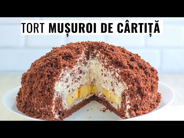 'Video thumbnail for 🍌 MUȘUROI DE CÂRTIȚĂ - rețeta de tort cu banane și mascarpone'