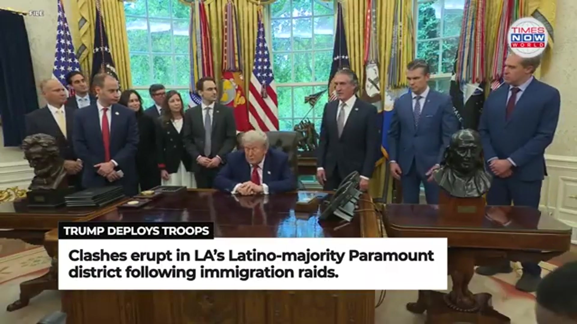 'Video thumbnail for Trump Deploys National Guard to LA After ICE Raids Spark Chaos | Times Now World'