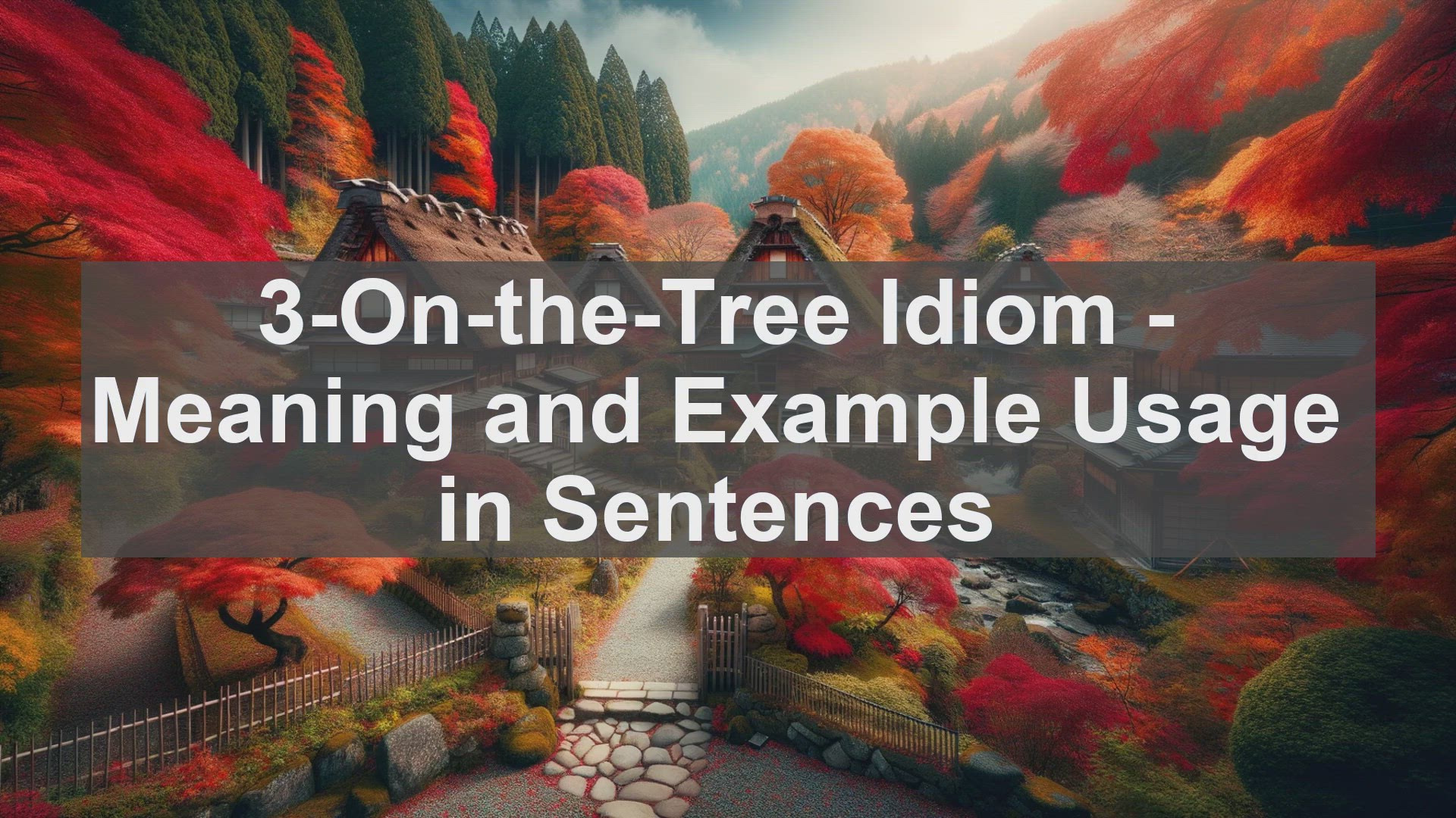 Video thumbnail for "3-On-the-Tree" Idiom: Meaning and Usage in Sentences