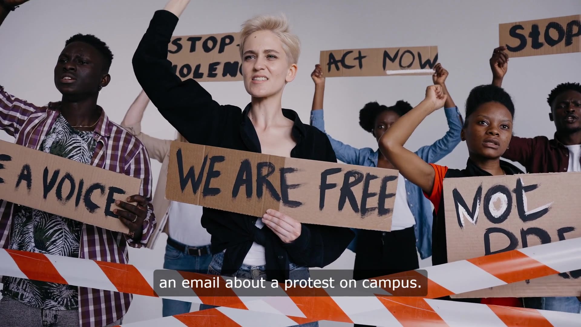 Video thumbnail for College Political Demonstration